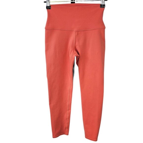 Alo Yoga Womens Cropped High Rise Leggings, Coral Size XXS - Picture 1 of 8
